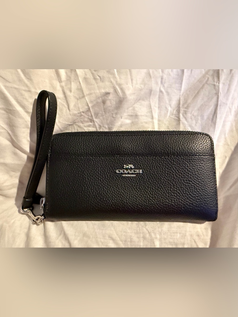 Coach Pebbled Accordion Zip Wallet/Wristlet